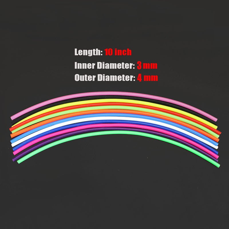 Tigofly 12 pcs 12 Colors UV Silicone Tube 3mmX4mm Small Soft Flexible Hollow Tube 10"" Fly Tubing Fly Tying Tubes Material Fly Fishing - Image 3